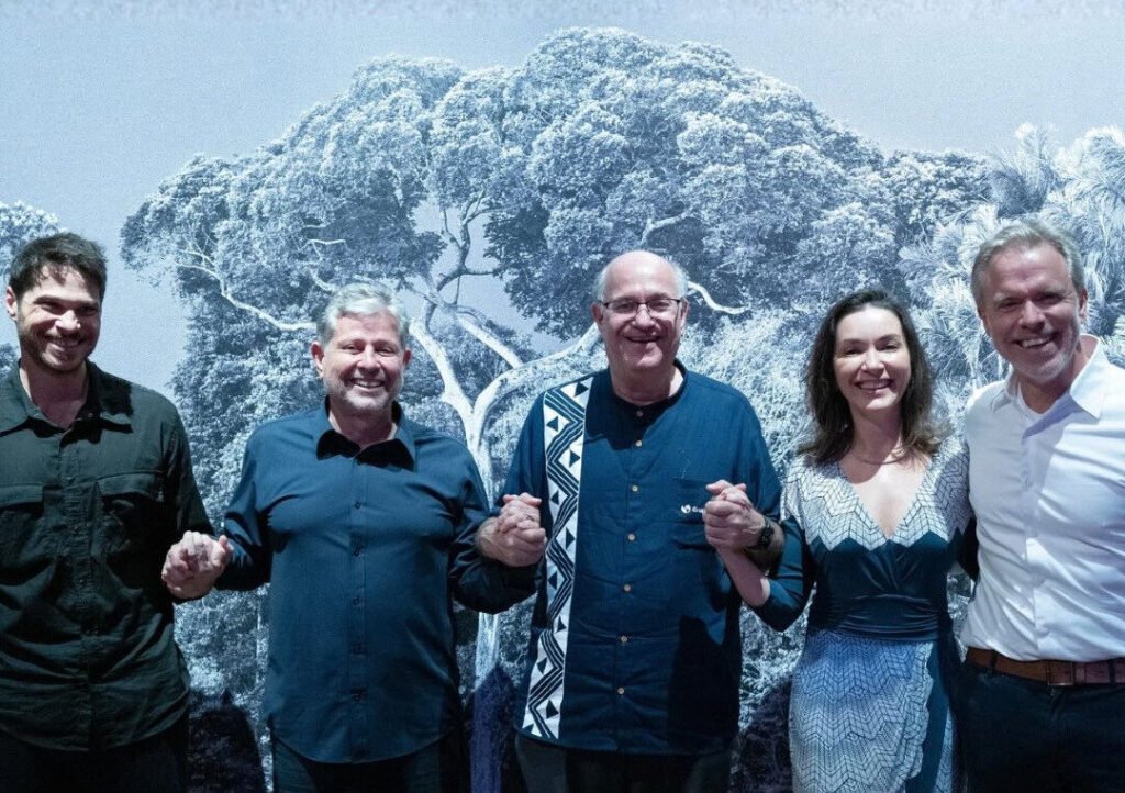 Representatives gathered at the De-risking Amazonia launch during COP30